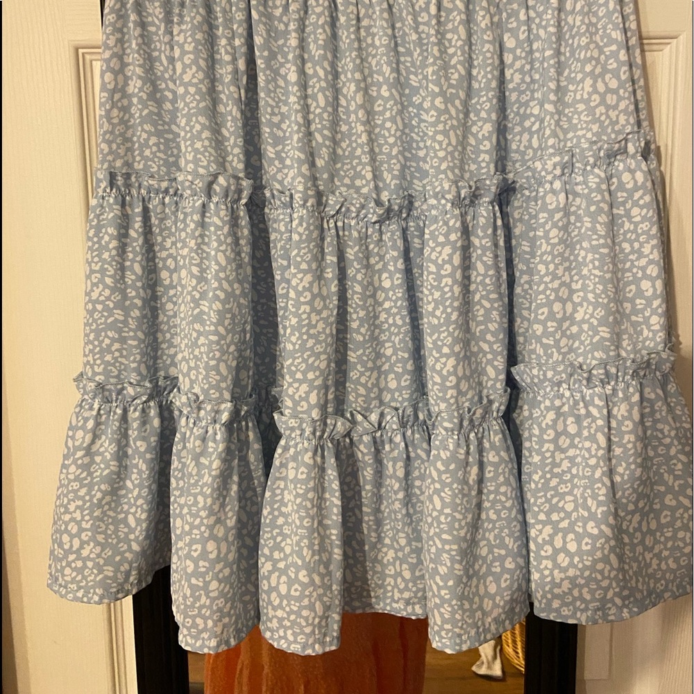 Blue and white flower skirt